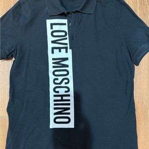 Love Moschino Black Polo Shirt - men’s medium